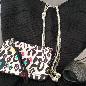 Express Leopard Print Wristlet